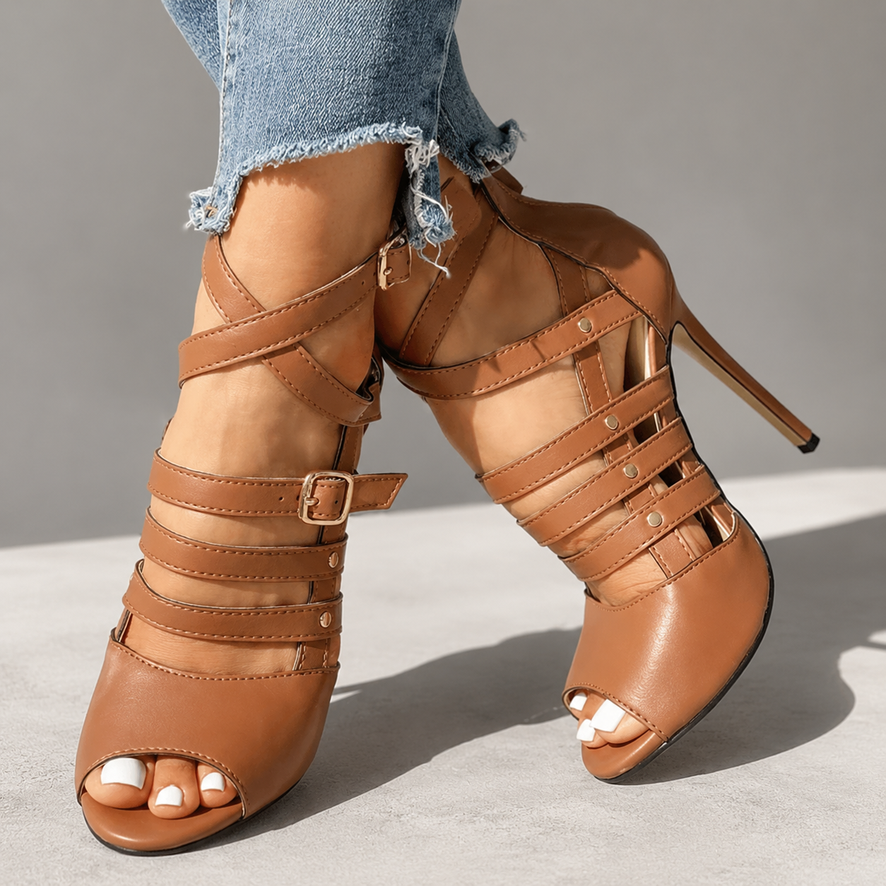 Peep Toe Stiletto High Heel