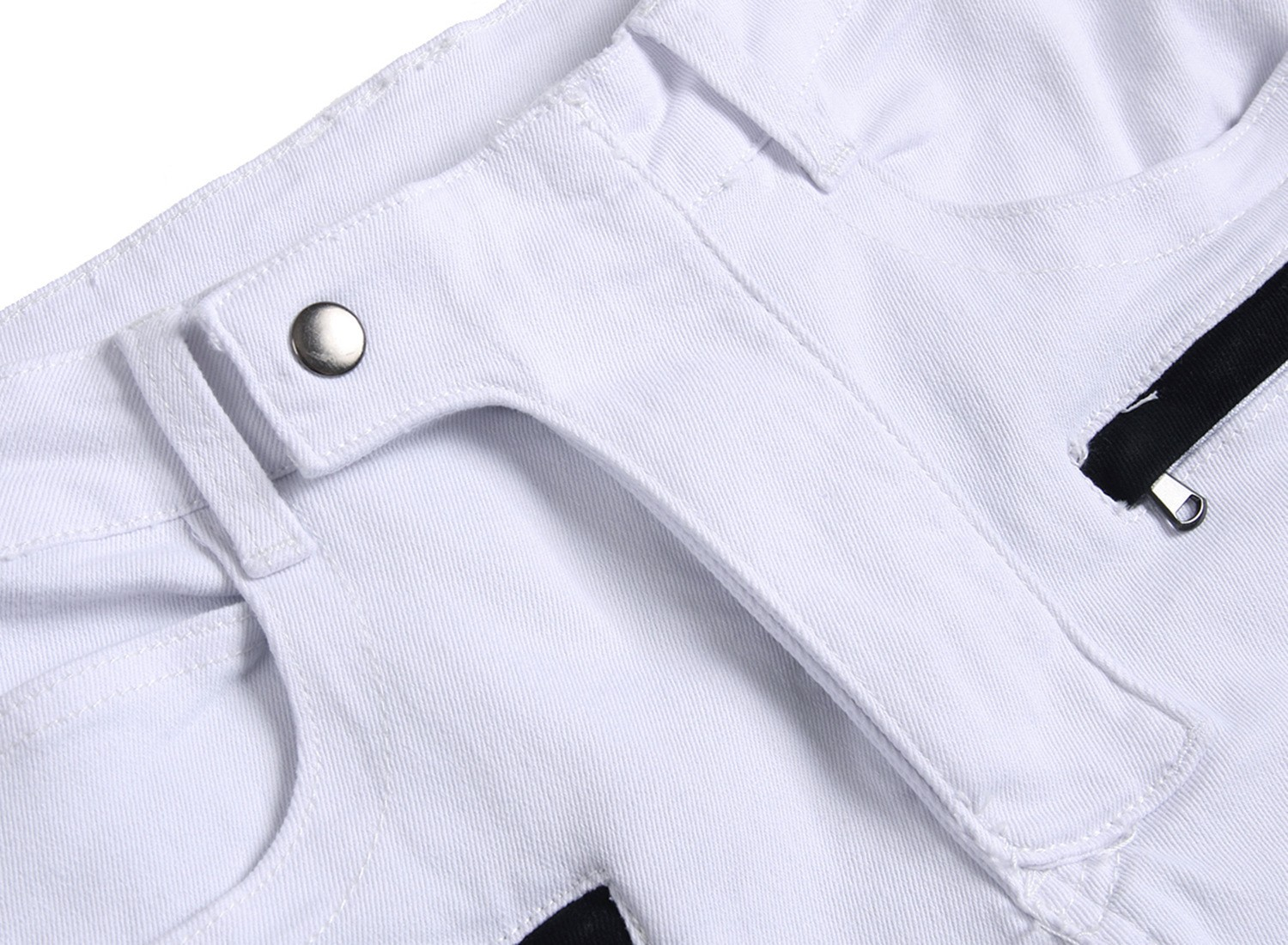 Men’s Patchwork Slim Fit Jeans