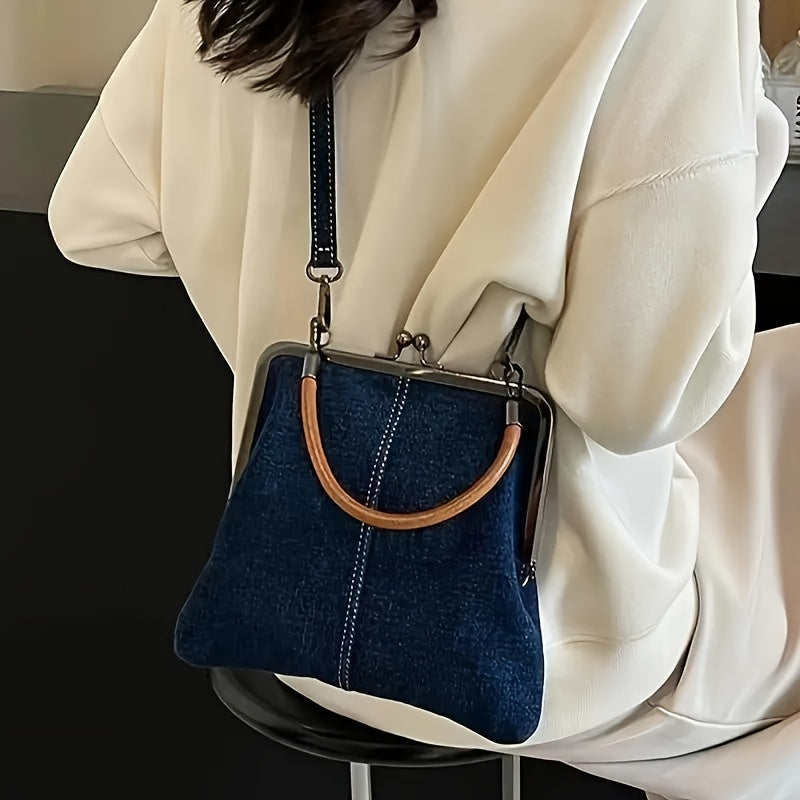 Vintage Denim Shoulder Bag