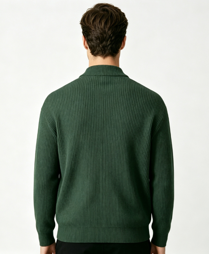 Corduroy Zip-Up Cardigan