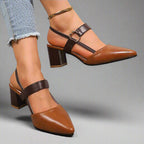 Chunky Heel Slingback Sandals