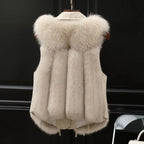 Faux Fur Sleeveless Vest Jacket