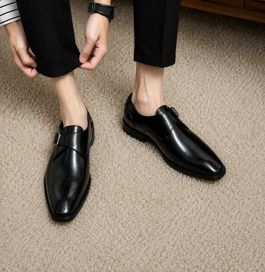 Men's Split Leather Business Loafers