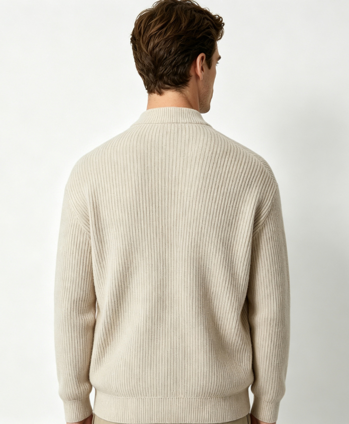 Corduroy Zip-Up Cardigan