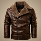 Men's Winter Fleece Leather Jacket