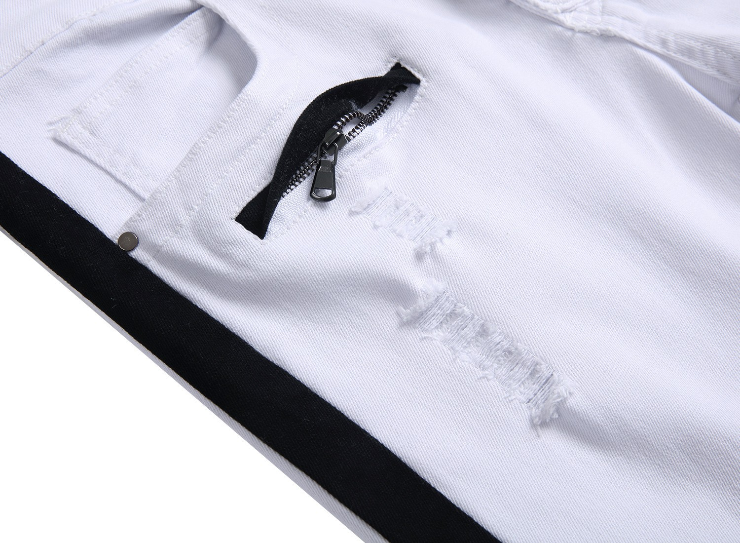 Men’s Patchwork Slim Fit Jeans