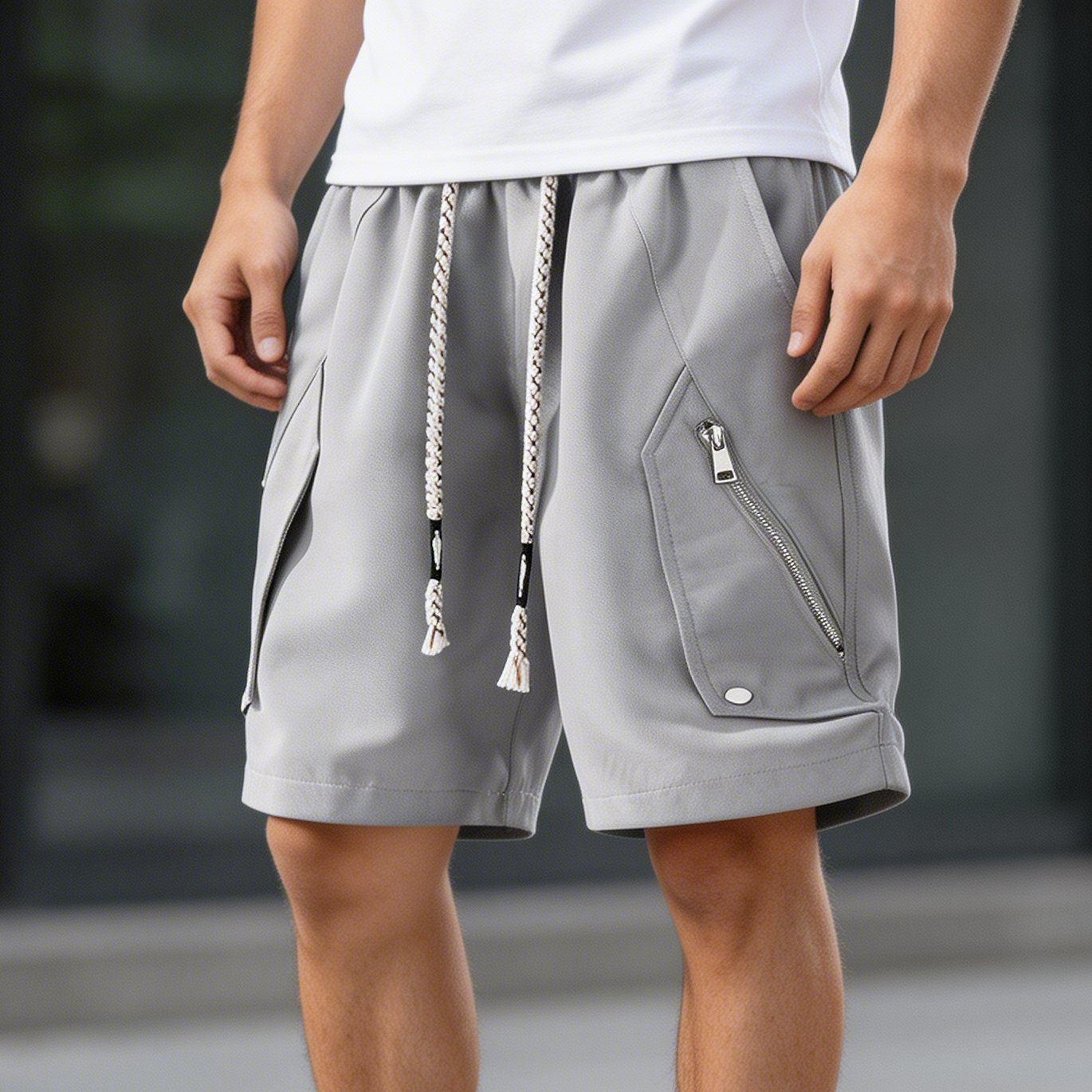 Casual Knee-Length Athletic Shorts