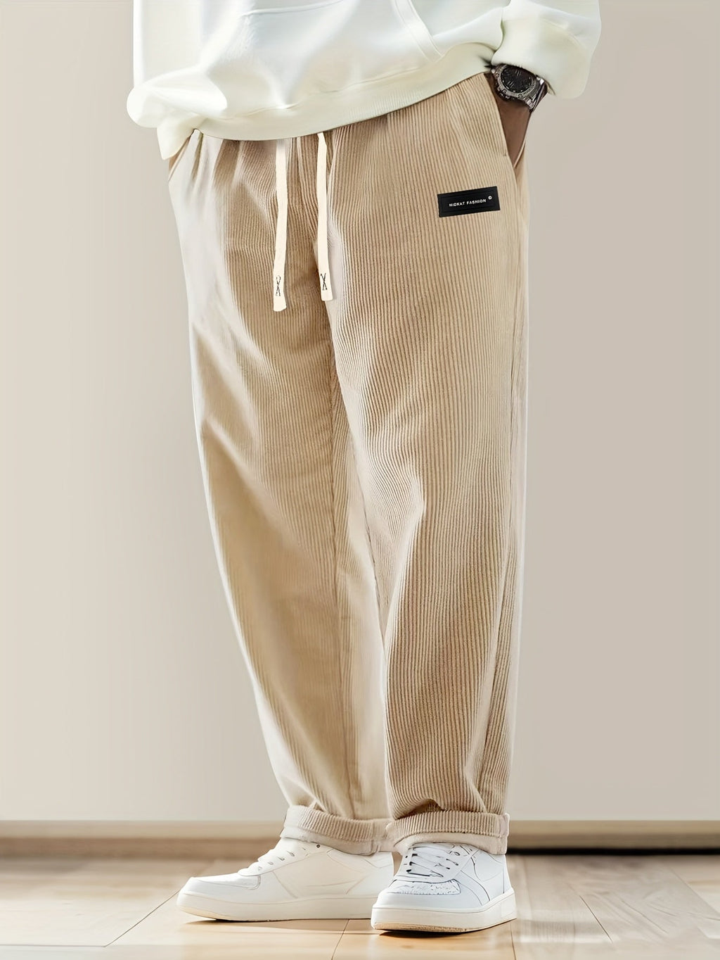 Corduroy Pants Drawstring Waist
