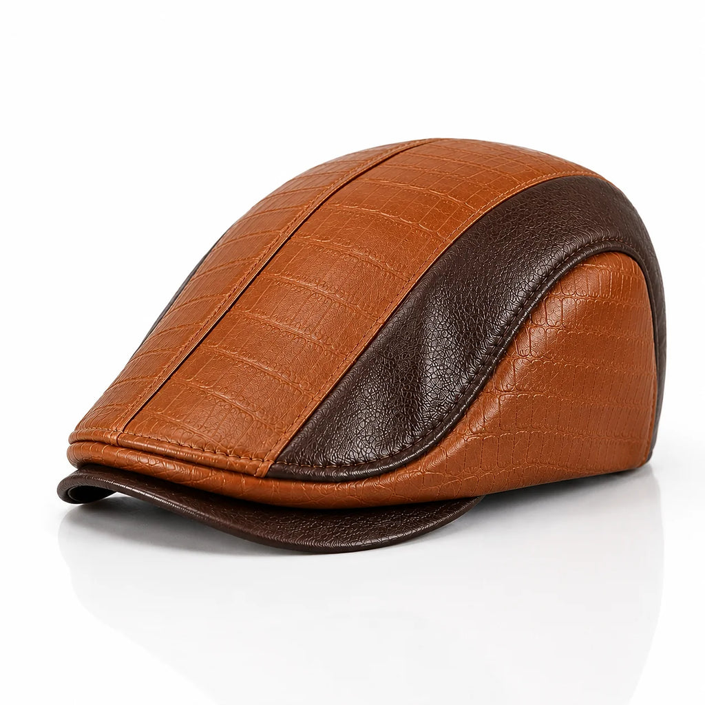 Leather Ivy Flat Cap