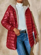 Hooded Zipper Parka Cardigan