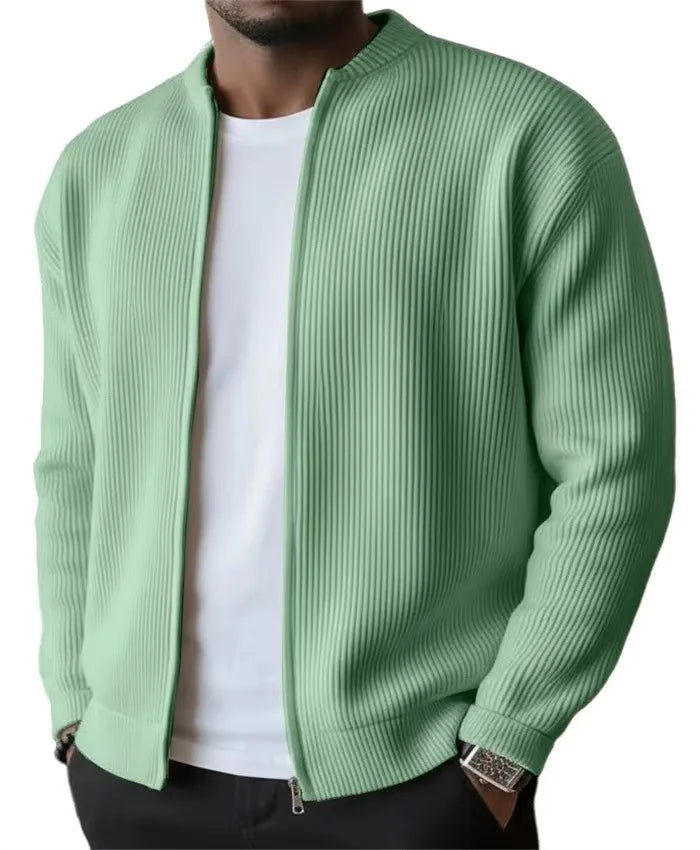 Corduroy Zip-Up Cardigan