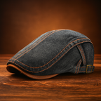 Vintage Denim Beret Cap