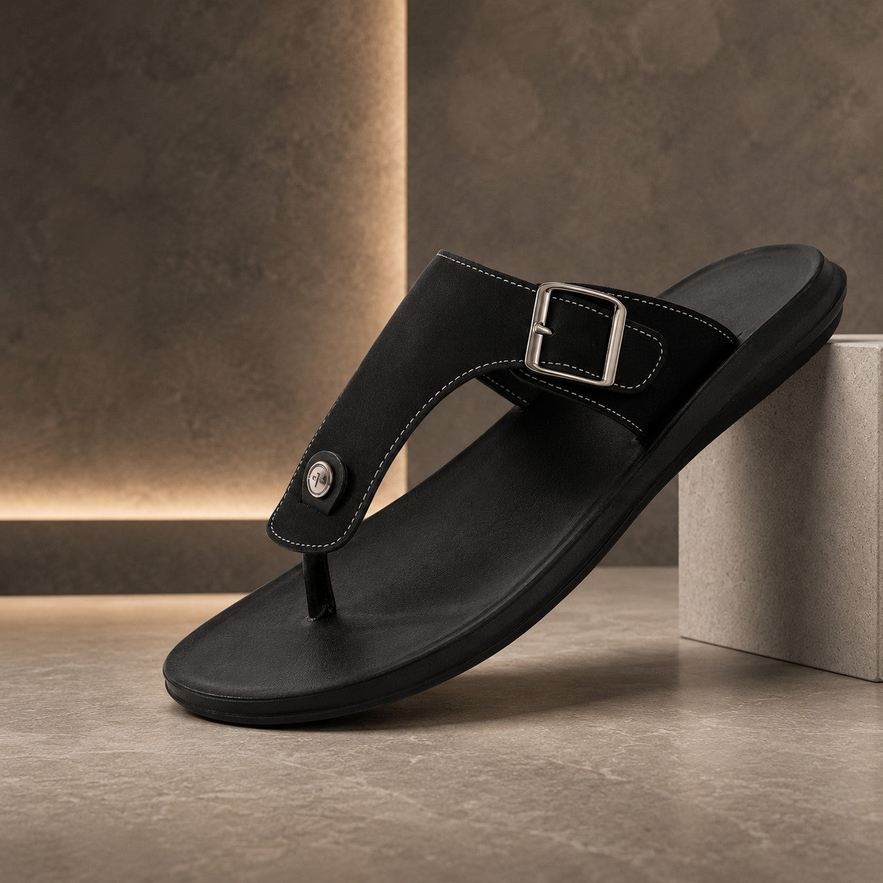 Belt Buckle Flip Sandals