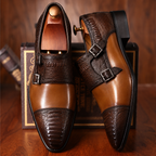Double Buckle Monk Shoes
