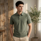 Waffle Textured Silky Polo