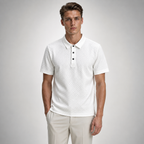 Waffle Textured Silky Polo