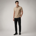 Waffle Textured Silky Polo