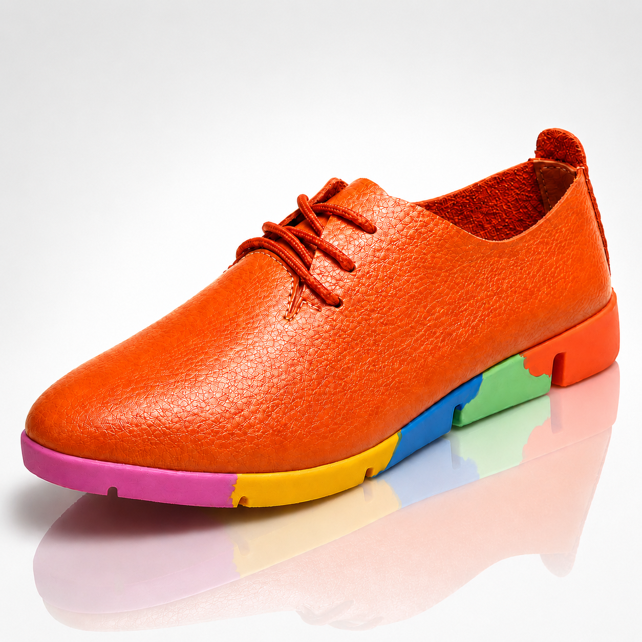 Clarissa Rainbow Leather Sneakers