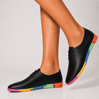 Clarissa Rainbow Leather Sneakers