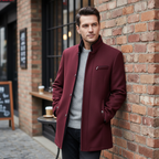 Stand Collar Woollen Coat