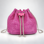 Sparkling Rhinestone Drawstring Bag