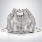 Sparkling Rhinestone Drawstring Bag
