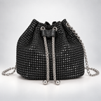 Sparkling Rhinestone Drawstring Bag