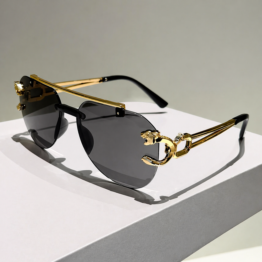 LuxePilot Rimless Pilot Sunglasses