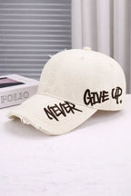 Embroidered Denim Baseball Cap