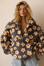 Floral Luxe Zip Hoodie