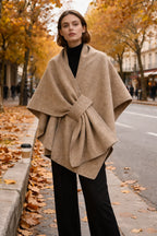 Elegant Knit Shawl Cape
