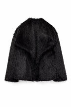 Cropped Faux Fur Jacket