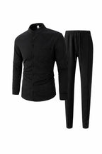 Waffle Knit Casual Suit