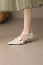Cowhide Pointed Sandals