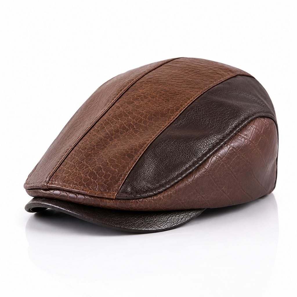 Leather Ivy Flat Cap