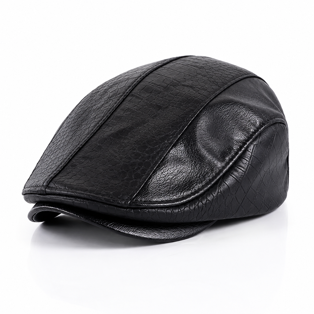 Leather Ivy Flat Cap