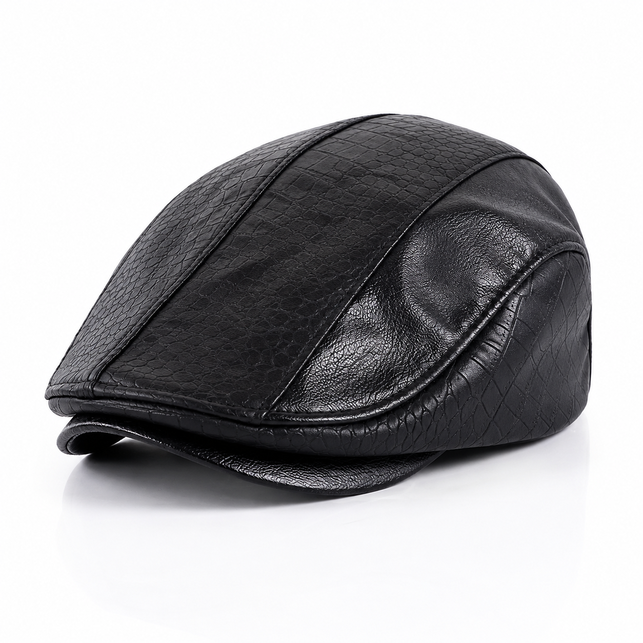 Leather Ivy Flat Cap