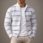Stand Collar Striped Sweater
