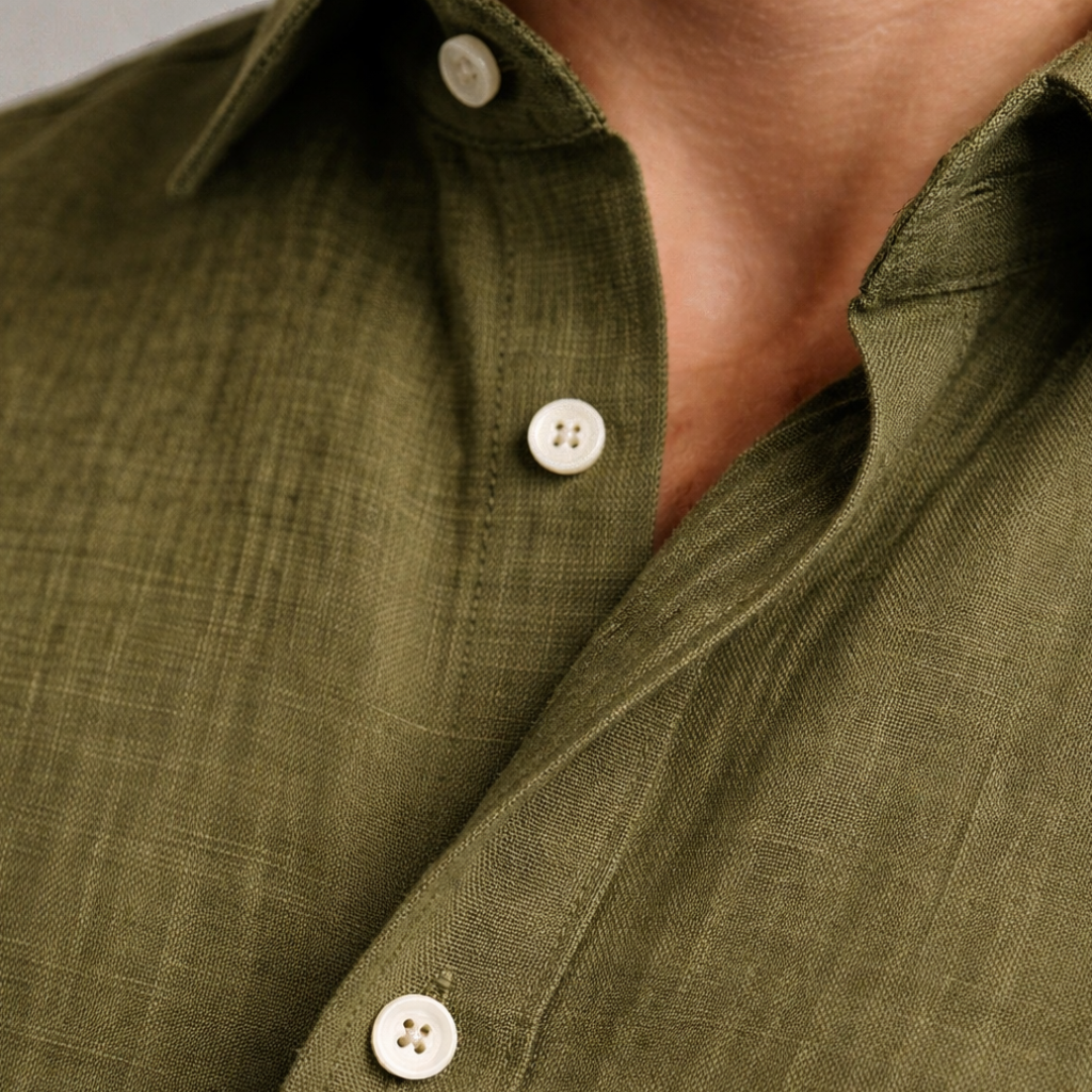 Classic Linen Button-Up Shirt