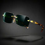 Retro Rimless Mirror Sunglasses