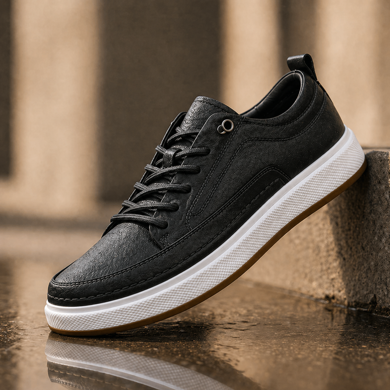Leather Casual Oxford Sneakers