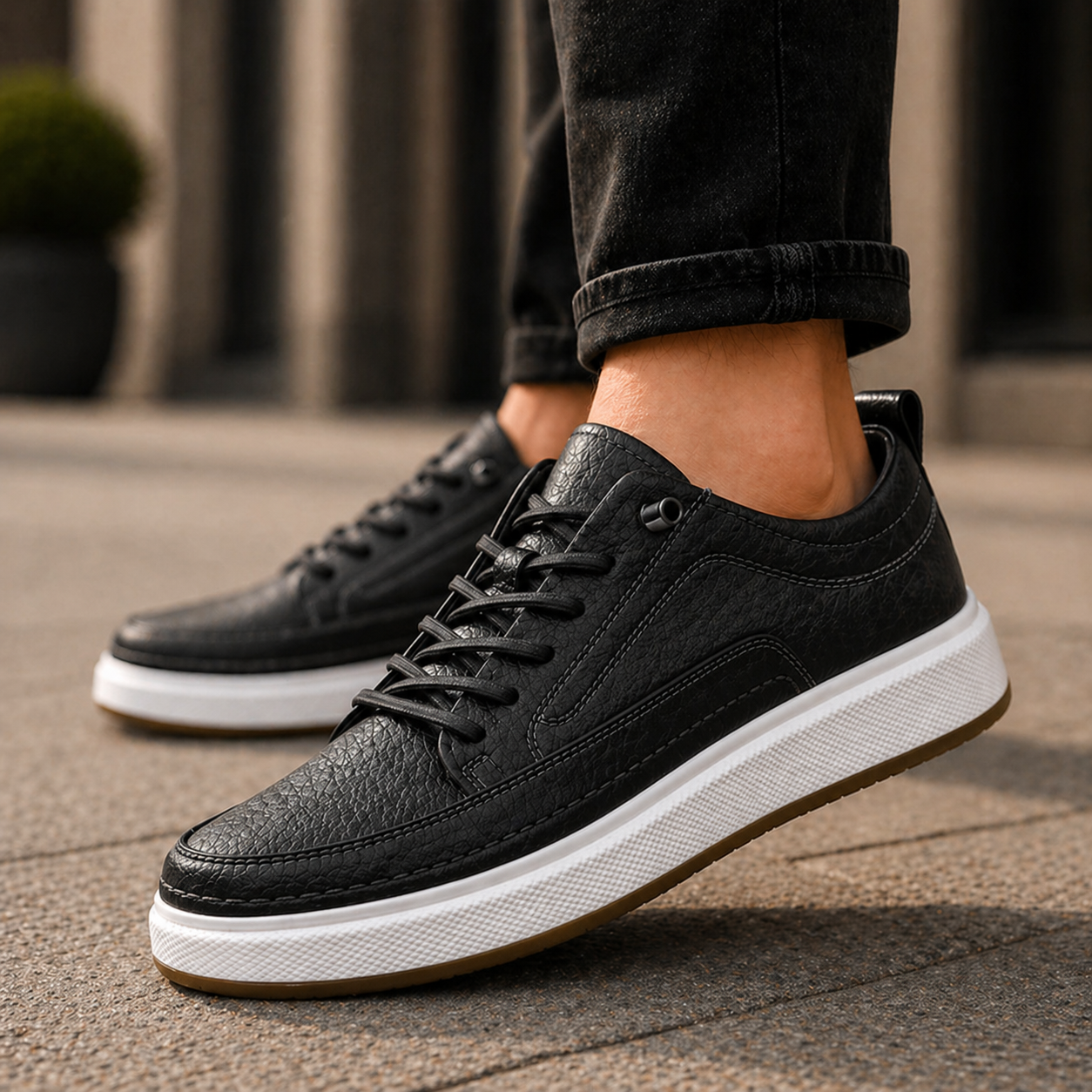 Leather Casual Oxford Sneakers