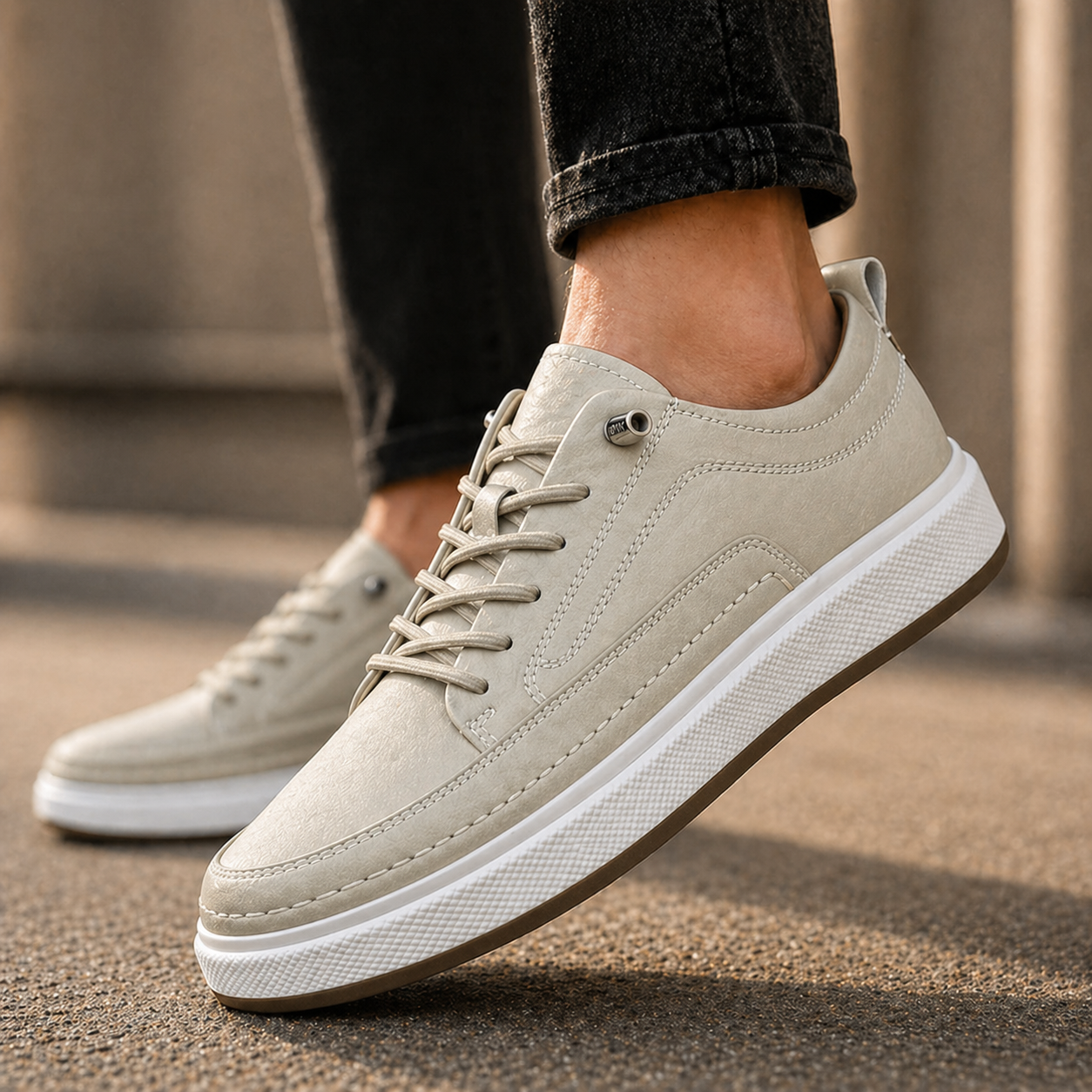 Leather Casual Oxford Sneakers