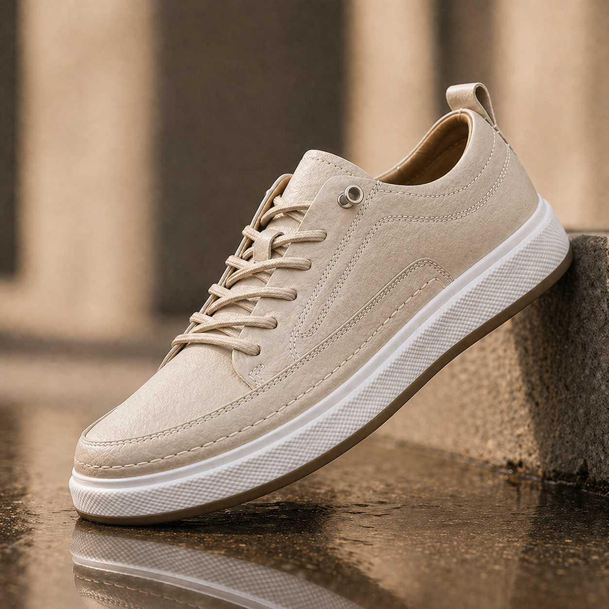 Leather Casual Oxford Sneakers