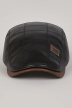 Men’s Leather Newsboy Cap