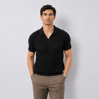Men's Hollow Knit V-Neck Polo