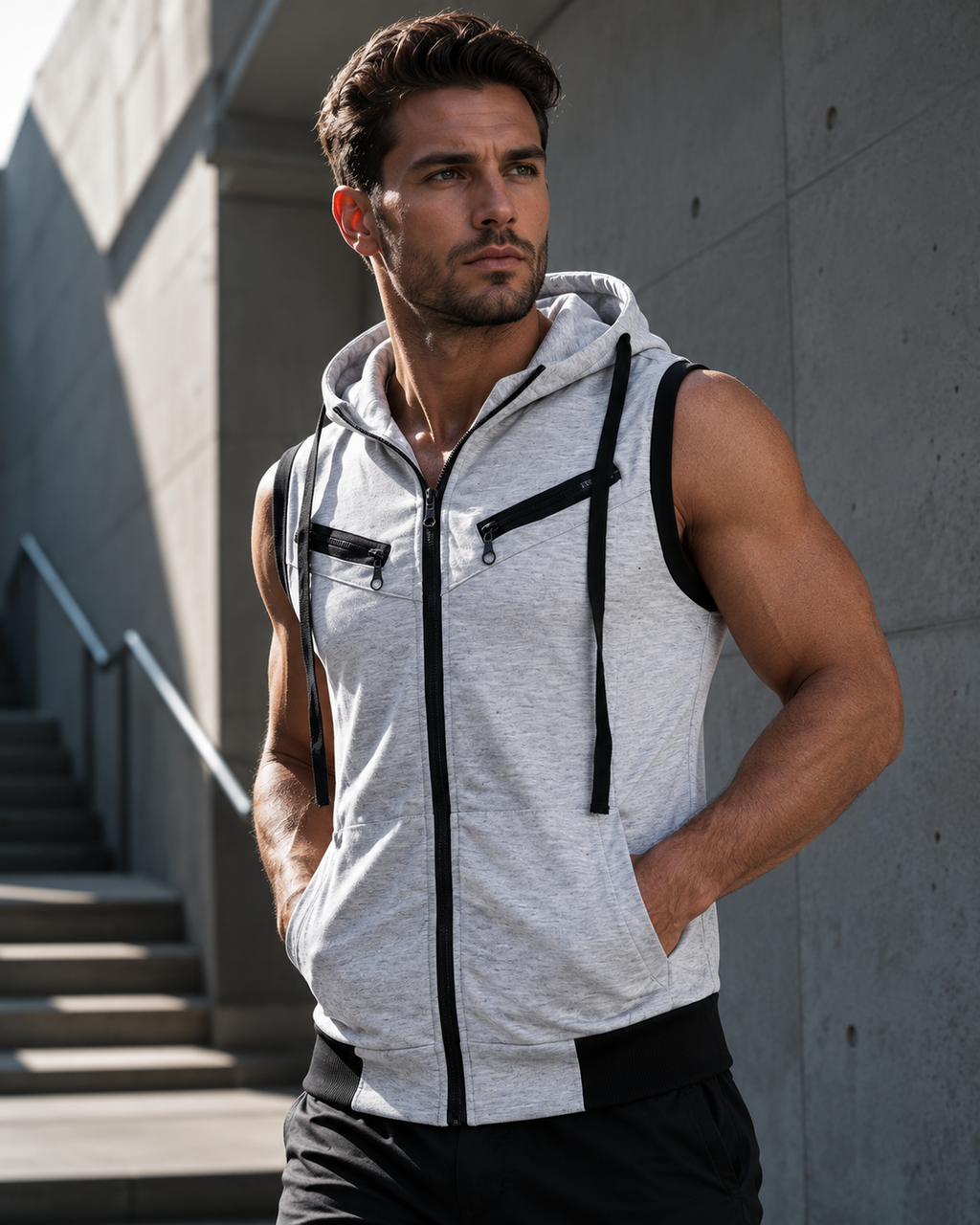 Casual Sleeveless V-Neck Pullover