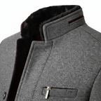 Stand Collar Woollen Coat