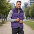 Collar Padded Sleeveless Vest