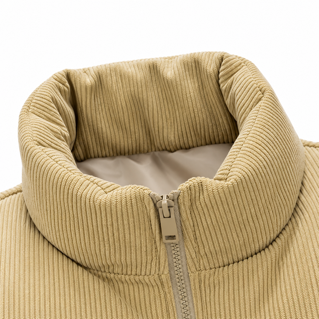 Collar Padded Sleeveless Vest